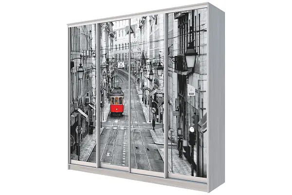 картинка Шкаф-купе 4-х дверный с фотопечатью Лондон от магазина КУПИ КУПЕ